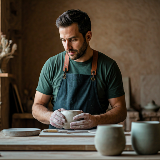 Portrait de Marc Dubois, artisan céramiste